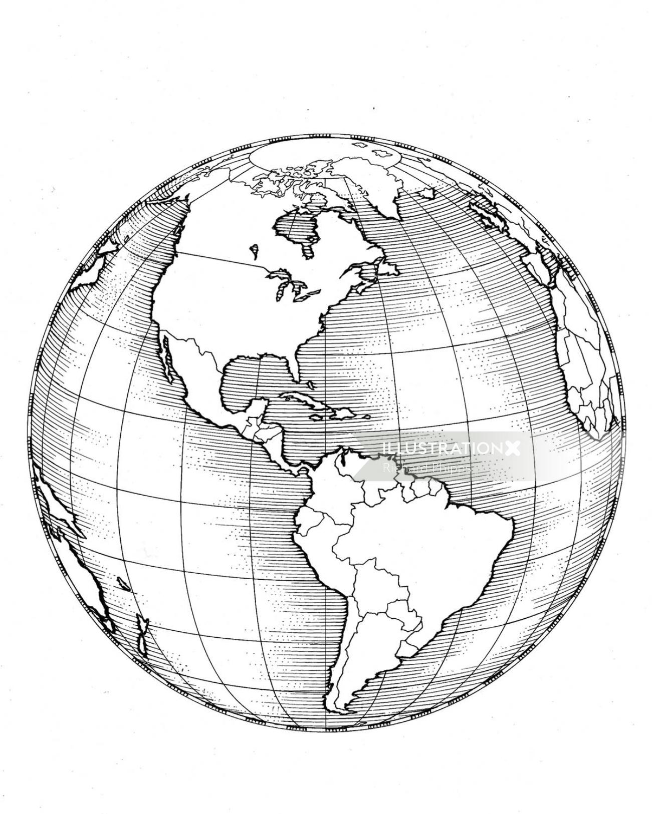 Illustration graphique de la terre