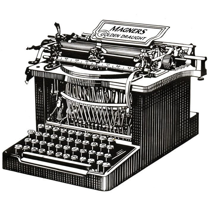 Classic typewriter design for Magners Cider's campaign