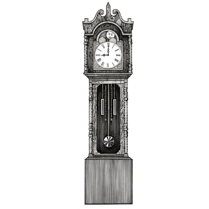 Graphic Grandfather clock
