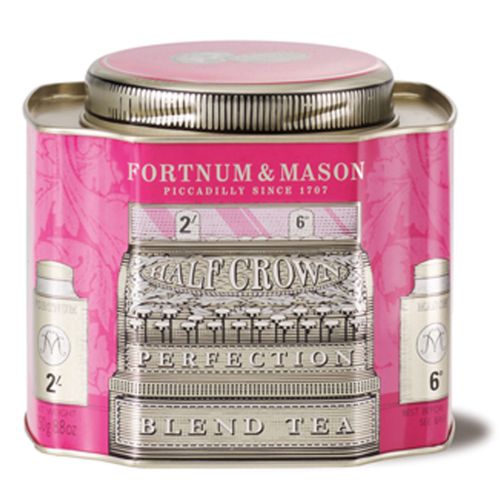 Fortnun & Mason's Halfcrown tea packaging