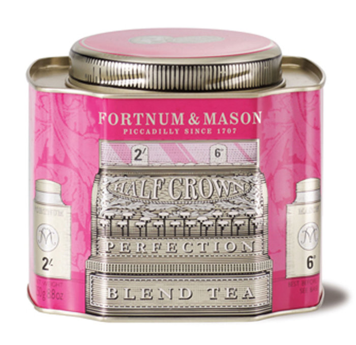 Fortnun & Mason's Halfcrown tea packaging