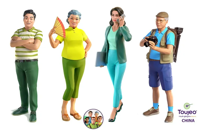 Illustration of four diverse people characters by RIVE GAUCHE