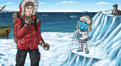 冰岛的一个人穿着冬季夹克