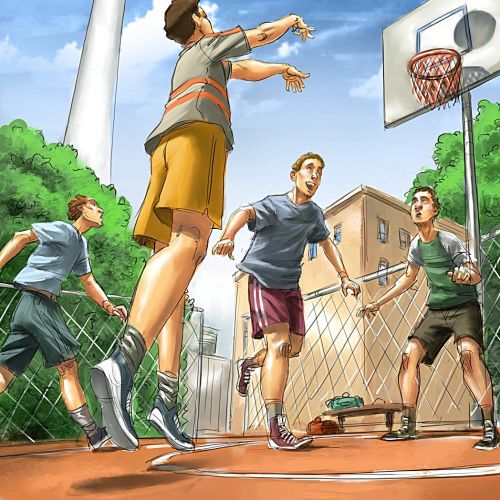 People playing basket ball
