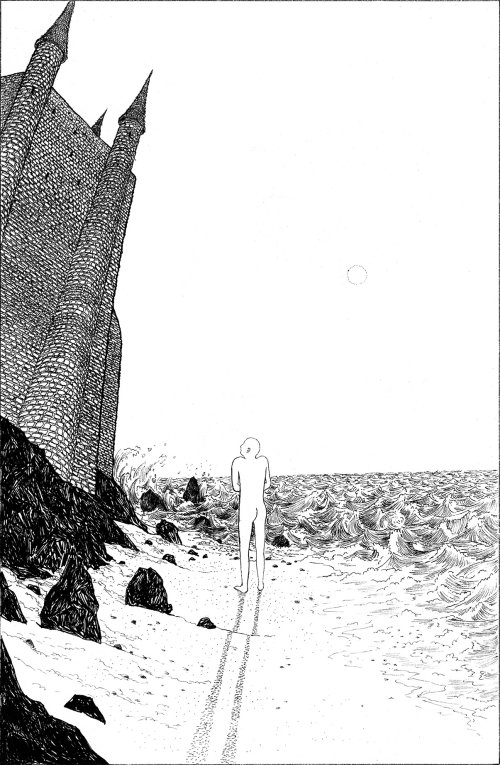 人站在沙滩上的图形