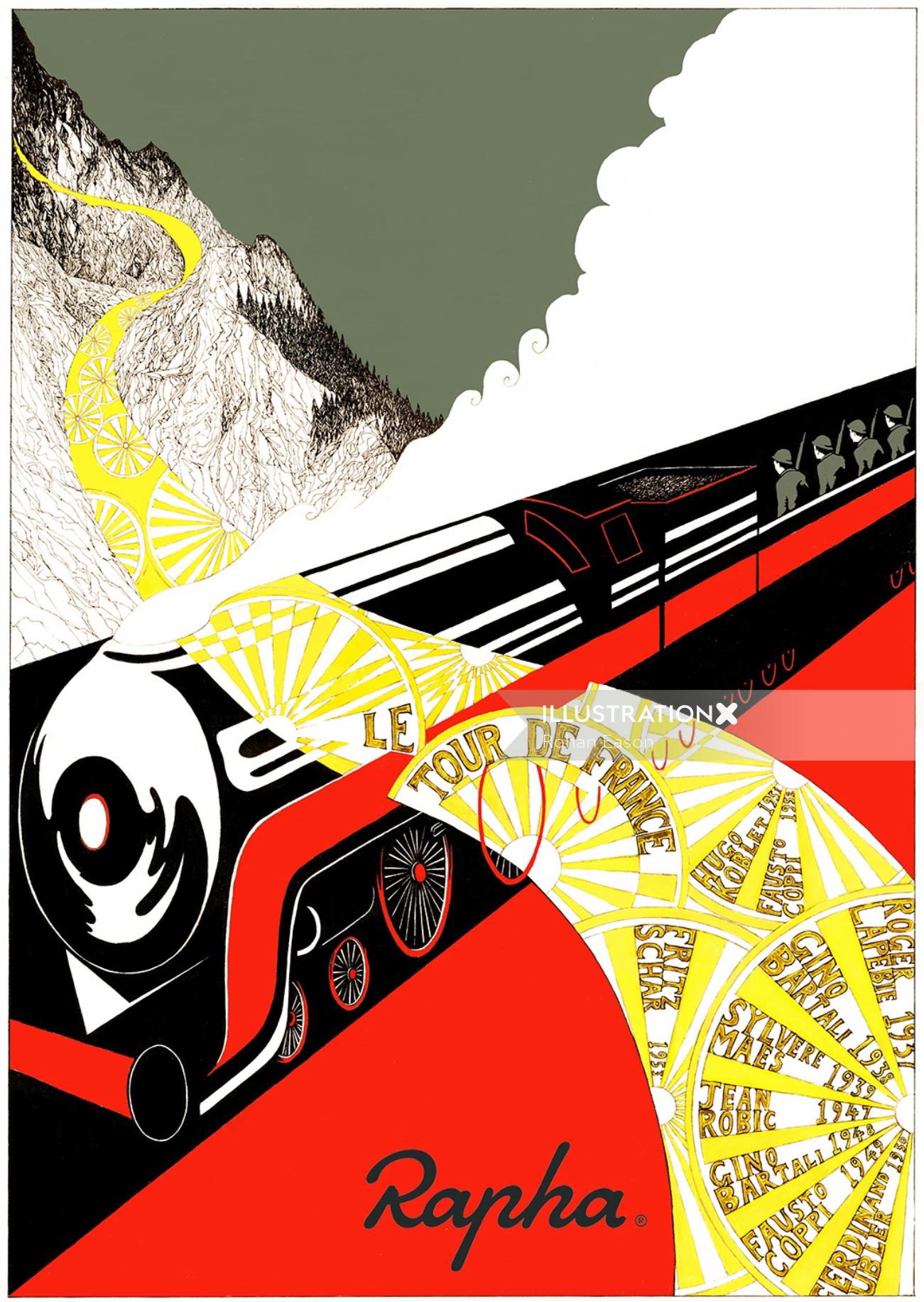 Graphic art of train