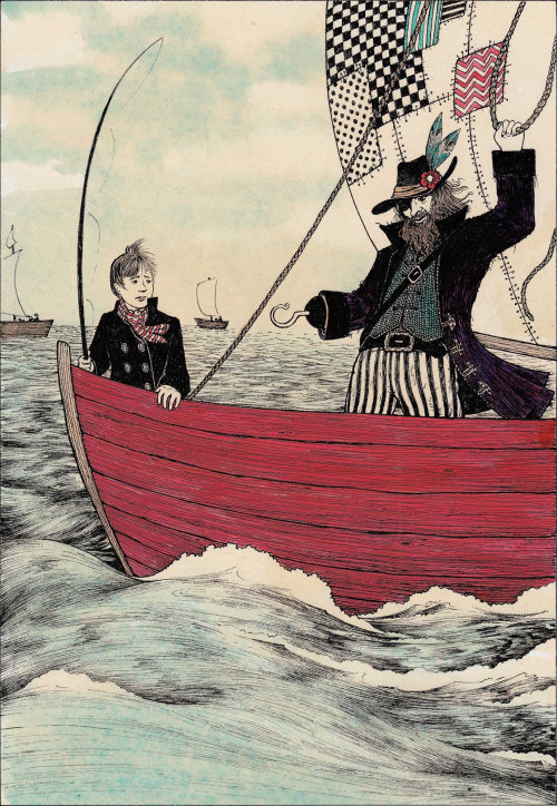 Livro infantil pirata no barco