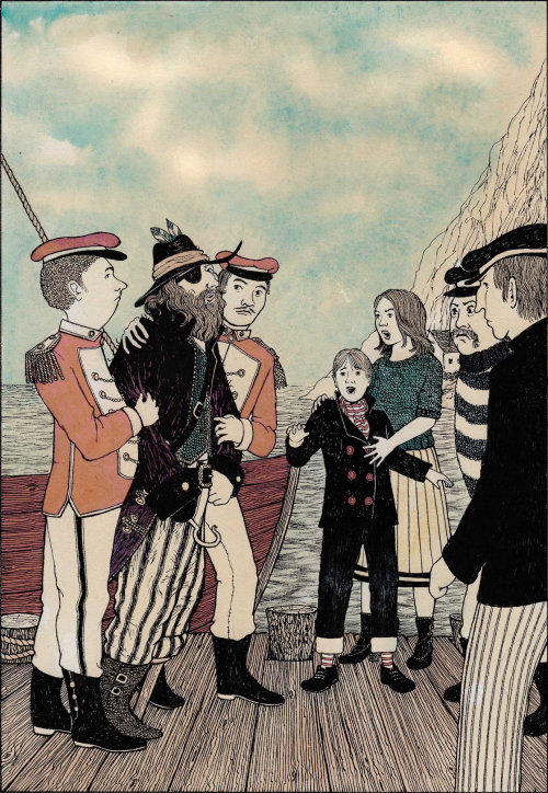 livro infantil pirata com guardas