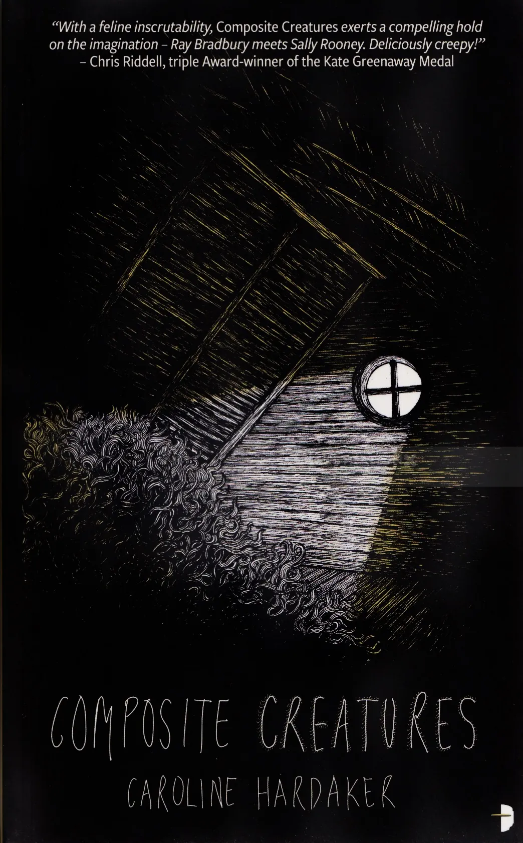 Dark attic scene with light illuminating a window, artwork by Rohan Eason