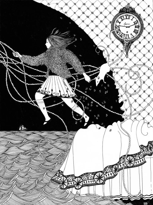 Black and white children's book Anna and the Witch's Bottle 