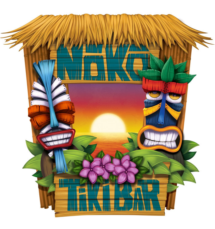 Ilustração digital Noka Tiki Bar