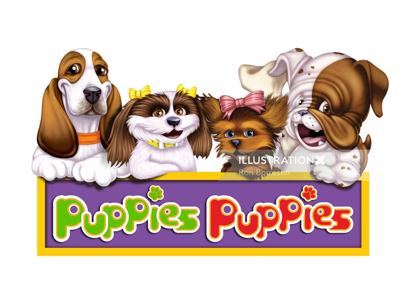 Puppies Puppies diseño de personajes
