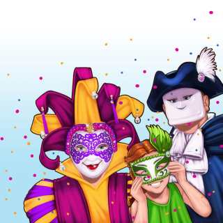 Personaje Joker y niños de Ron Borresen