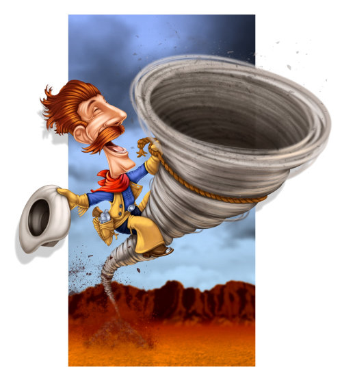 Pecos Bill fictional character illustration