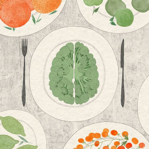 Food and Mental Health editorial illustration