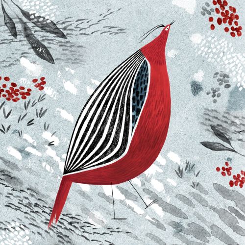 Partridge bird painting for calendar