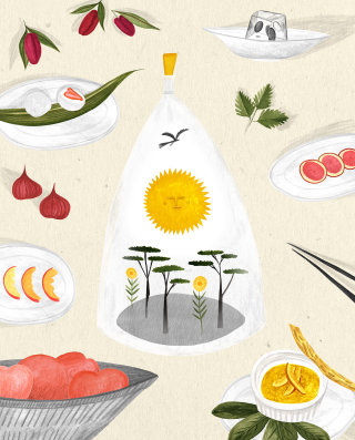 Ilustração de comida de sobremesas lindas