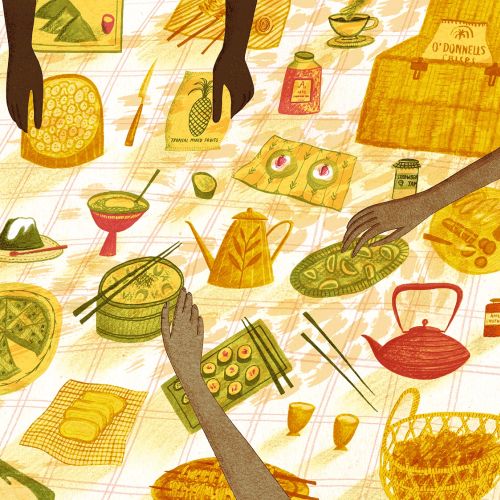 Picnic food illustration