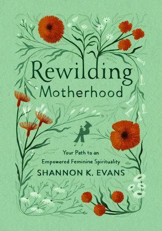 Conception de la couverture du livre Rewilding Motherhood