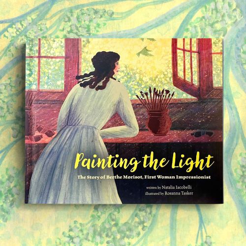 Painting the Light book cover by Rosanna Tasker, showing a woman painting indoors.