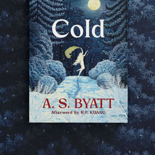 Rosanna Tasker artwork showing the Cold book cover in a snowy forest
