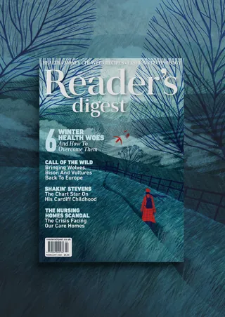 リーダーズ・ダイジェスト誌（青色の横長版） | Illustration by