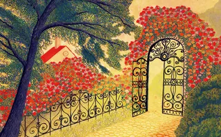 Ornate Garden Gate | Illustration by Rosanna Tasker