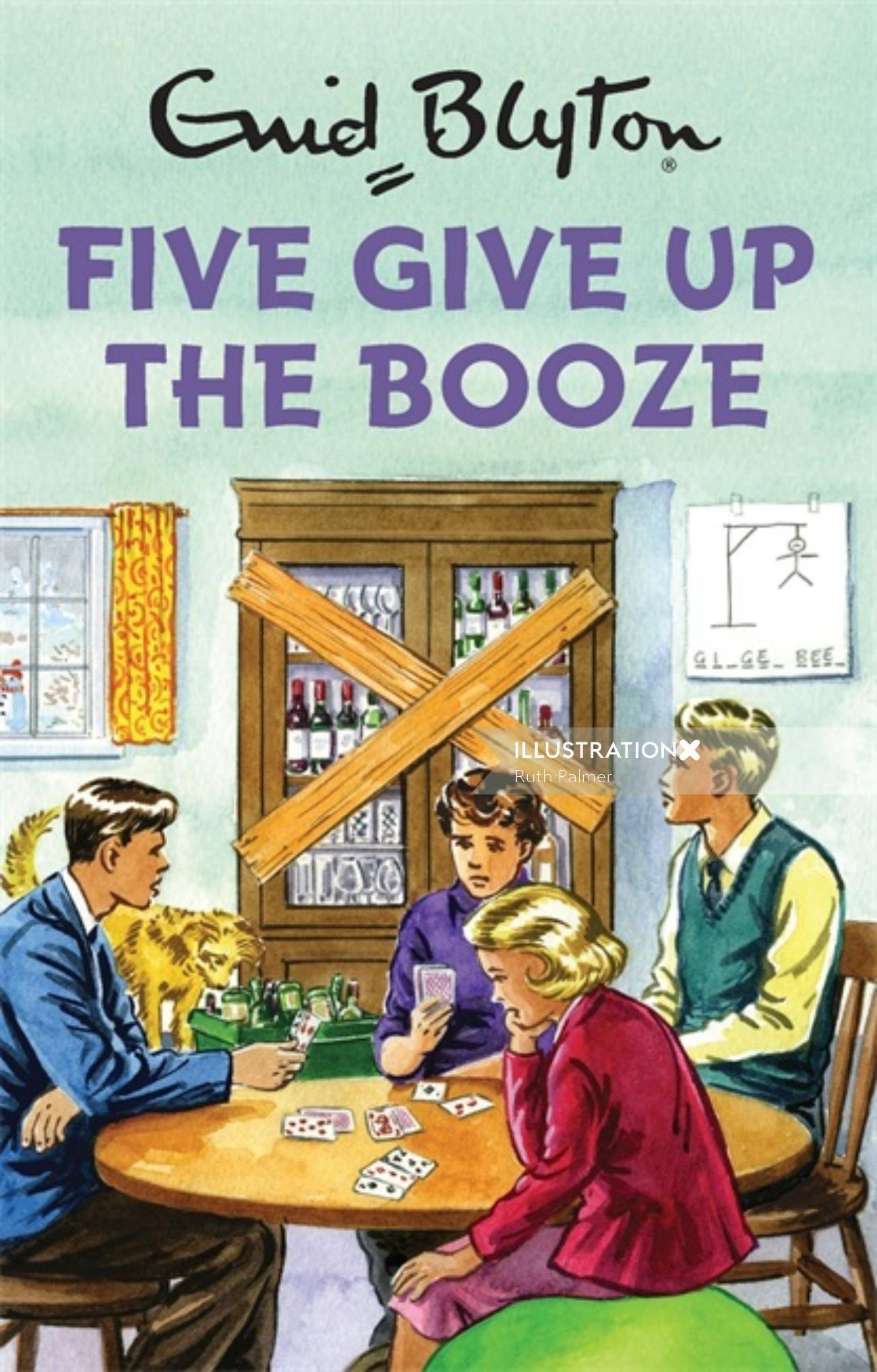 capa de livro de cinco desistir da bebida