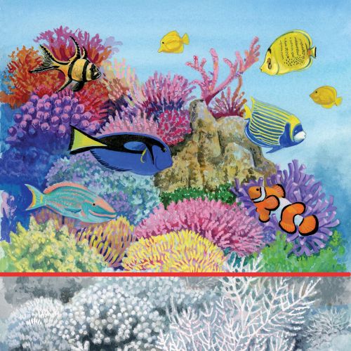 Nature illustration of seaworld underwater life