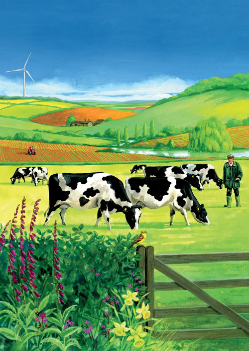 Clipart of a pasture