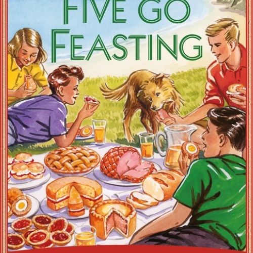 Book cover illustration of five go feasting