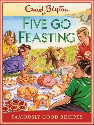 Book cover illustration of five go feasting