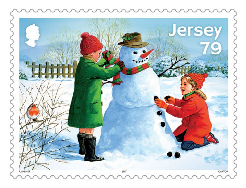 圣诞邮票艺术品