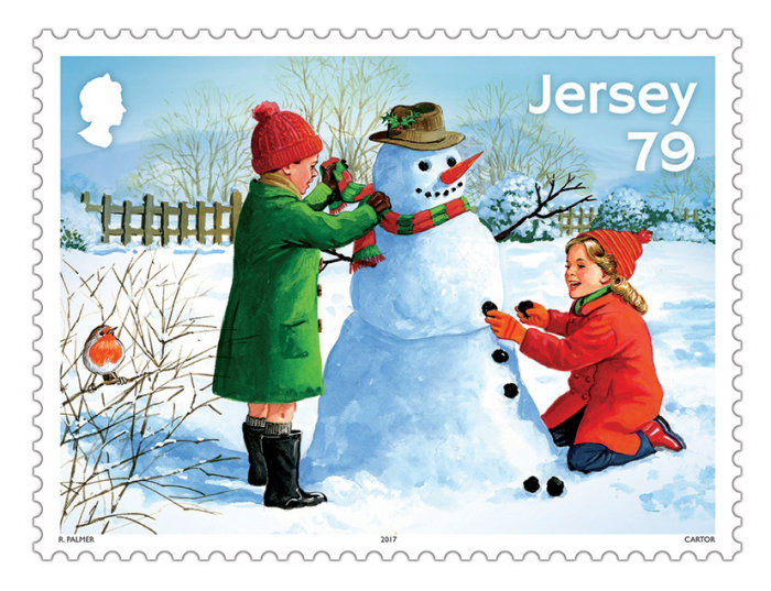 Ilustraciones de sellos navideños