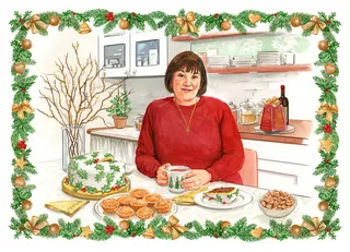 Editorial illustration of Christmas during Covid pandemic