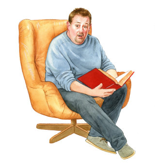 Homem sentado em uma cadeira
