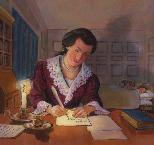 Women writing a letter
