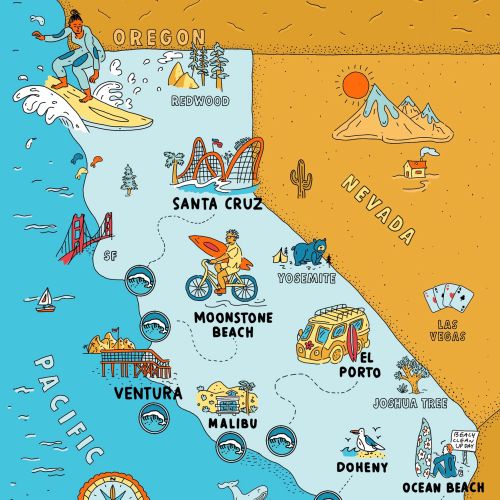 Map ad for Thrillist X Kona Brewing Co