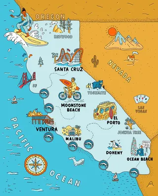 Map ad for Thrillist X Kona Brewing Co