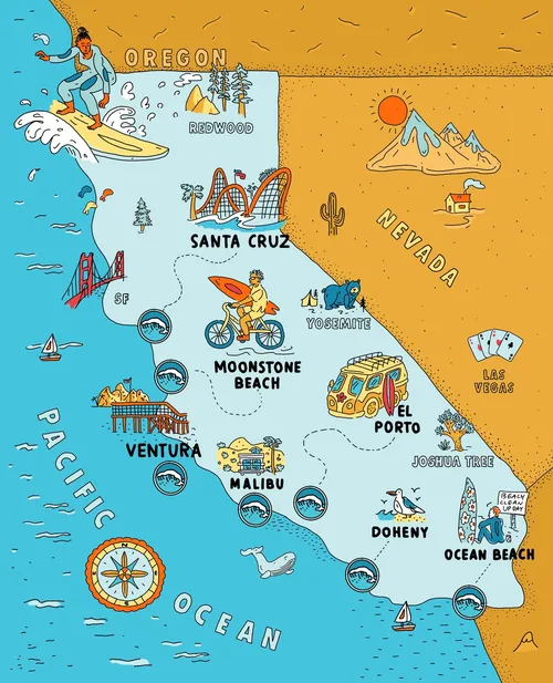 Map ad for Thrillist X Kona Brewing Co