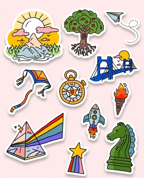 Sticker illustrations by Samantha Silverman for General Catalyst