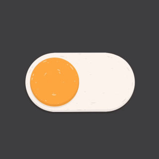 Botón de animación de yema de huevo
