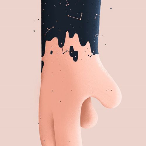 Graphic hand with fingers
