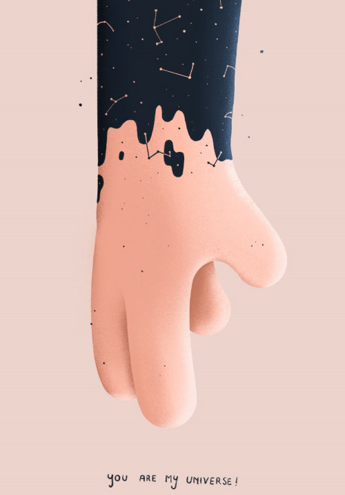 Graphic hand with fingers