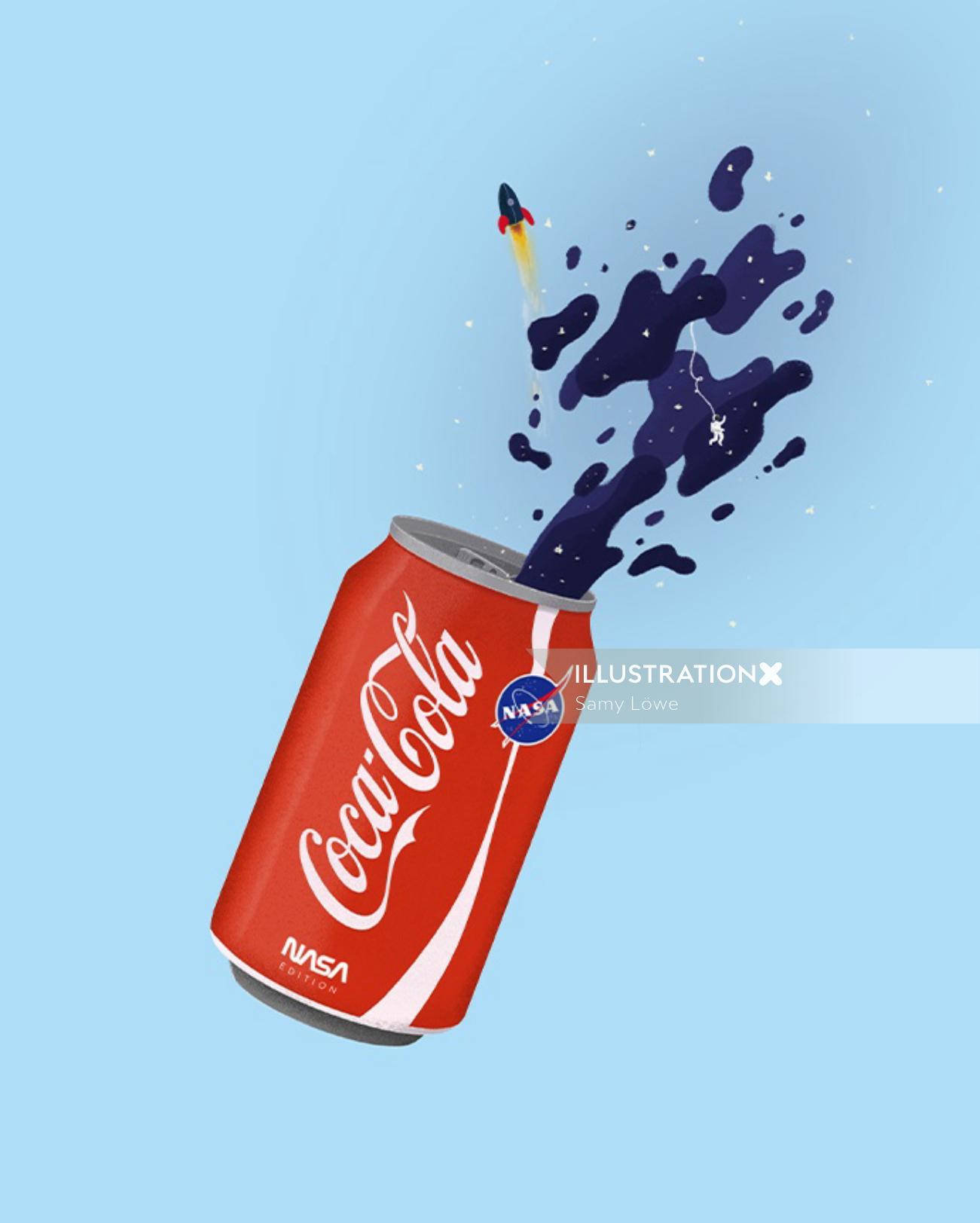 Graphic cocacola can