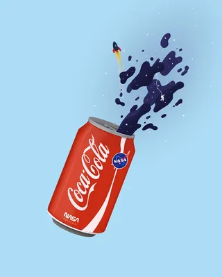 Graphic cocacola can