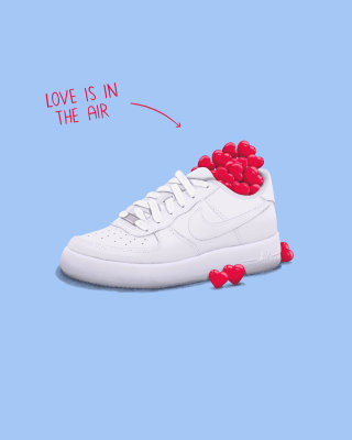 Zapato gráfico El amor está en el aire.