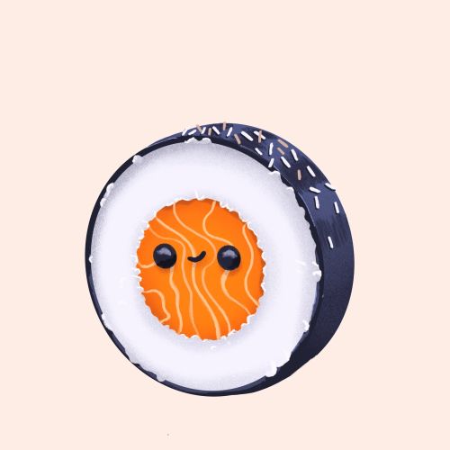 Graphic sushi dish
