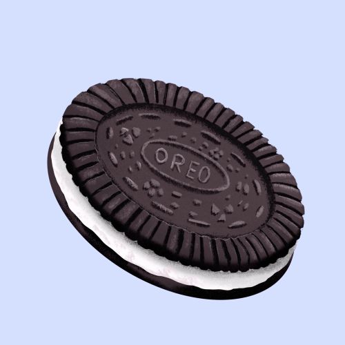 Graphic oreo biscuit with cream