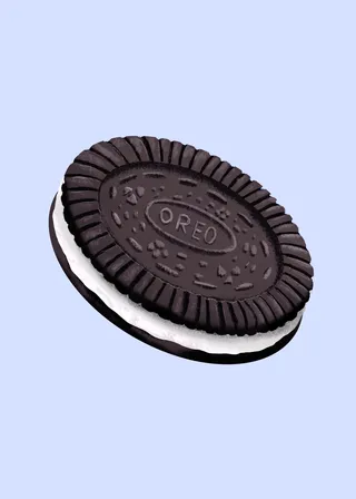 Graphic oreo biscuit with cream